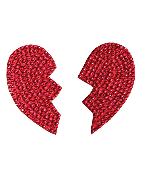 Rhinestone Broken Heart Reusable Pastie Product Image.