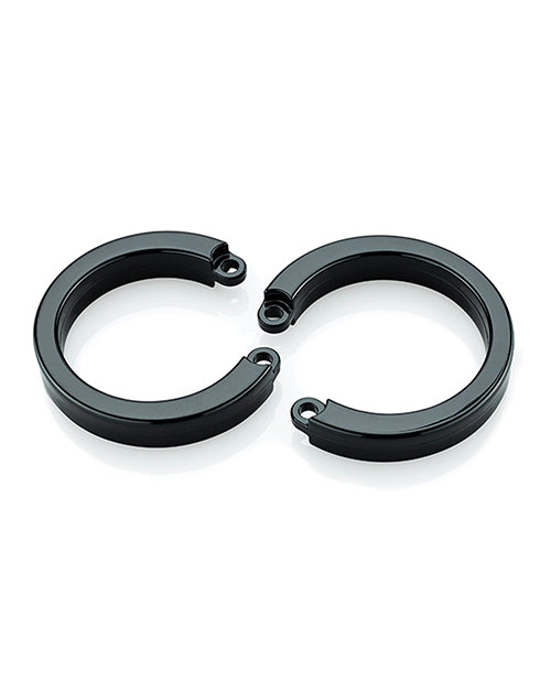 CB-X® Cock Cage U-Ring Paquete de 2 - Negro: Garantía de ajuste perfecto Product Image.