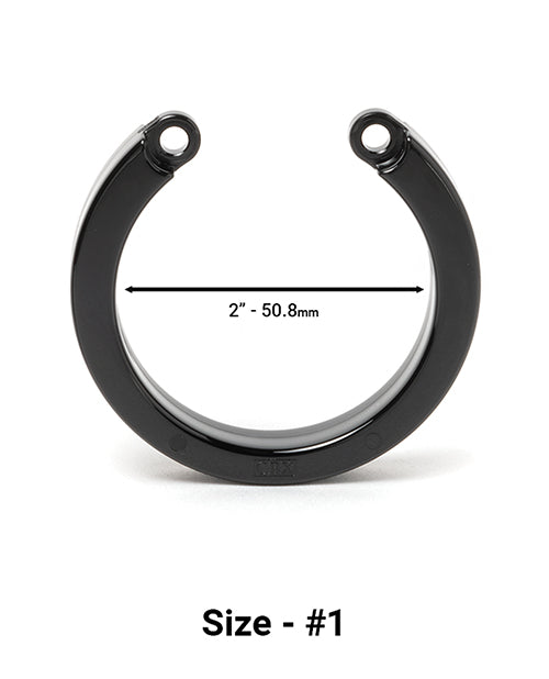 CB-X® Cock Cage U-Ring #1 in Black - Embrace the Art of Chastity Product Image.