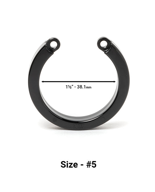 CB-X® Cock Cage U-Ring #5 in Sleek Black: Elevate Your Chastity Journey - featured product image.