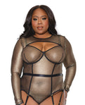 Holiday Metallic Fishnet Shrug in Black/Gold