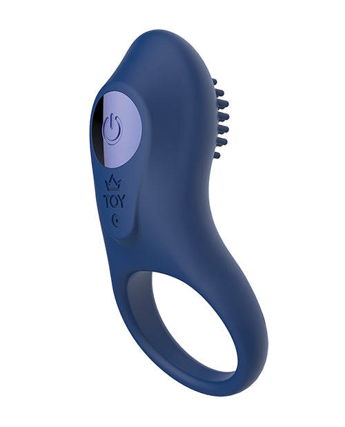 TOYBOX Sonic Blue Vibrating Cock Ring - Ultimate Pleasure Boost Product Image.