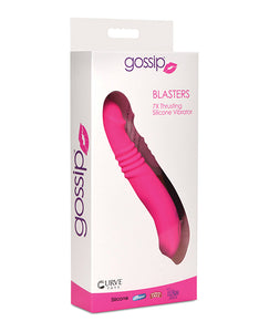 Curve Toys Gossip Blasters 7X Thrusting Silicone Vibrator - Magenta: A Symphony of Pleasure