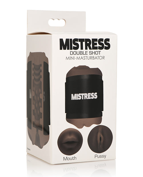 Curve Novelties Mistress Mini Double Stroker: Realistic Mouth & Pussy Product Image.