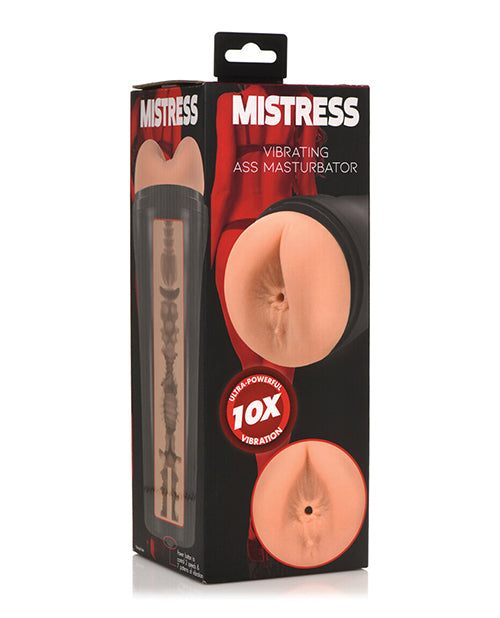 Curve Toys Mistress Vibrating Ass Masturbator - Tan: Realistic Feel, Versatile Vibrations, Easy Cleanup Product Image.