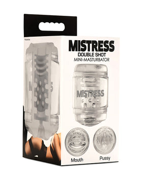 Curve Toys Mistress Double Shot Mini Masturbador - Transparente - Featured Product Image