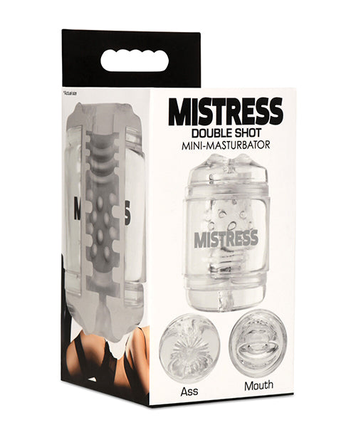 Mini masturbador Mistress Double Shot - Transparente Product Image.