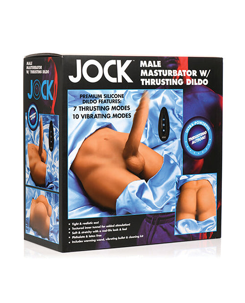 Curve Toys Jock Male Masturbator with Thrusting Dildo Product Image.
