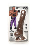 Curve Toys Fantasy Jock Levantamiento de pesas Wesley Consolador de 7" con bolas - Oscuro