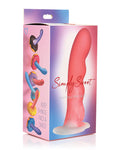 Curve Toys Simply Sweet Consolador ondulado de silicona de 7" - Rosa/Blanco