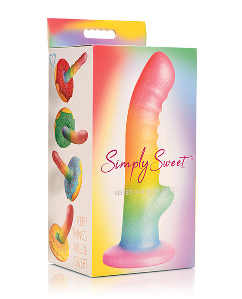 Curve Toys Consolador Rainbow Delight de 6,5" Product Image.