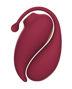 Adrien Lastic Estimulador de succión de clítoris y huevo vibrador Double Ecstasy - Rojo - Featured Product Image
