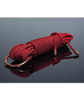 Cuerda suave y sedosa en rojo/oro rosa Coquette: esclavitud sensorial definitiva