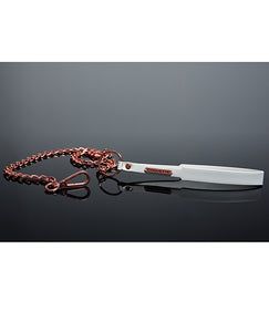 Coquette White/Rose Gold Leash: Elegant Bondage Accessory