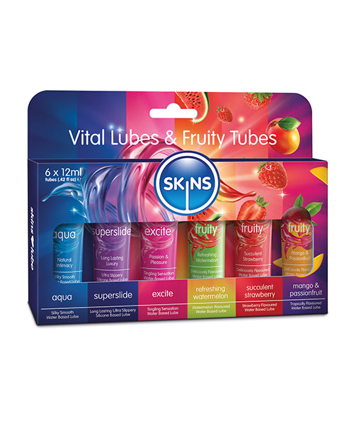 Skins Vital Lubes &amp; Fruity Tubes - 6 sabores, 12ml x 6 ðŸ “ Product Image.