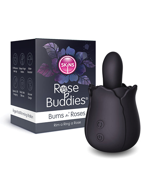 Skins Rose Buddies Bums N Roses - Black: Ultimate Rimming Toy - featured product image.