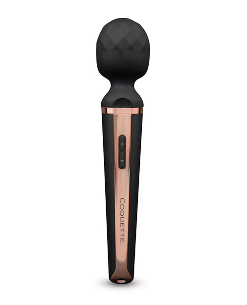 Coquette Princess Wand: Black/Rose Gold Pleasure Massager Product Image.