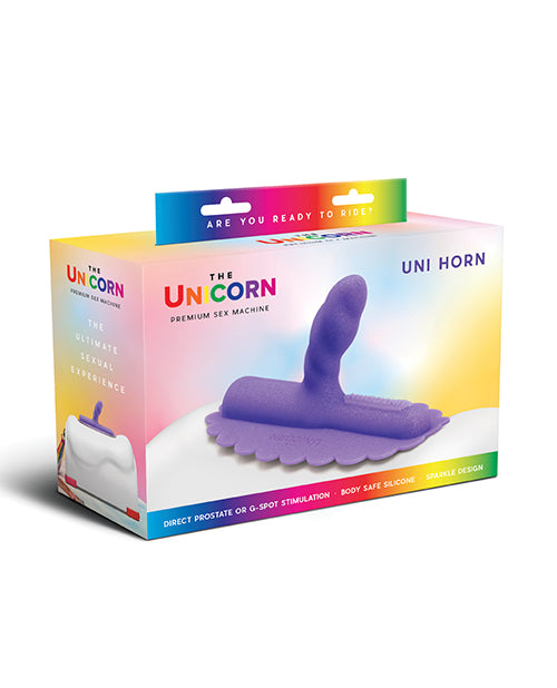 Accesorio de silicona Cowgirl Unicorn Uni Horn - Púrpura: Placer mágico y precisión Product Image.