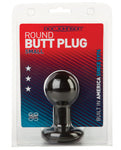 Doc Johnson 4.75" Round Black Butt Plug - Ultimate Anal Pleasure