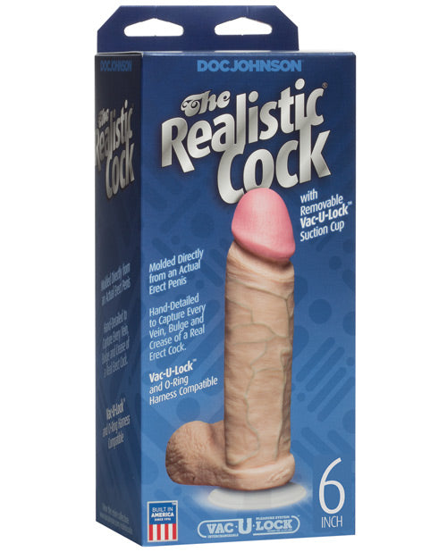 Doc Johnson 6" Realistic Cock with Balls - featured product image.