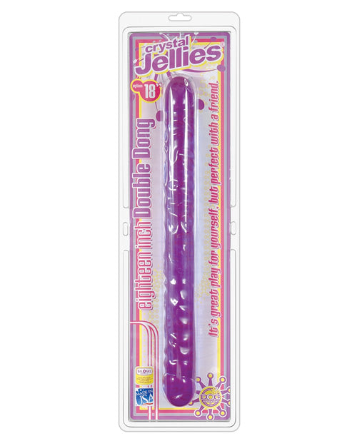 Purple Crystal Jellies 18" Double Dong: El doble de placer Product Image.