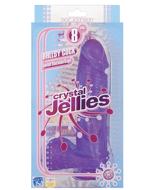 Crystal Jellies 8-Inch Realistic Cock with Balls - featured product image.