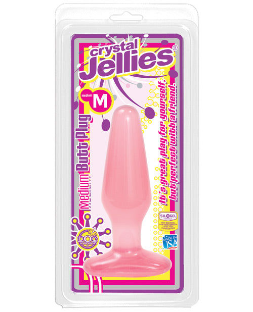 Crystal Jellies Medium Clear Butt Plug - Embrace Ultimate Anal Pleasure - featured product image.