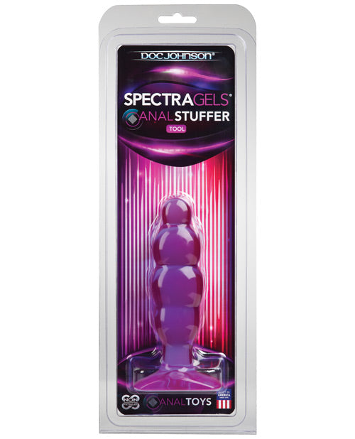 Embutidora anal Purple Spectra Gels: burbujas de 5" y base de ventosa Product Image.