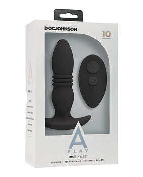 A Play Rise Rechargeable Silicone Anal Plug with Remote 🖤 - Featured Product Image
