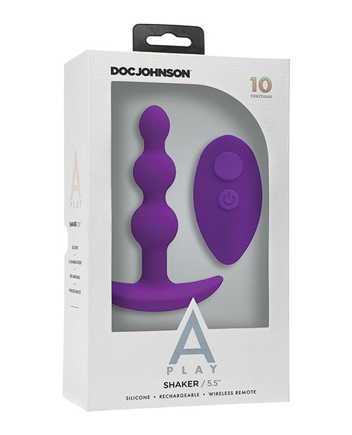 A Play Shaker Plug Anal de Silicona con Control Remoto 💜 - featured product image.