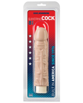 Doc Johnson 8" Realistic Vibrating Dong - Quivering Cock Vibe - Featured Product Image