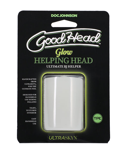 GoodHead Glow Helping Head - Frost: Ultimate Fellatio Sensation Mini Stroker - featured product image.