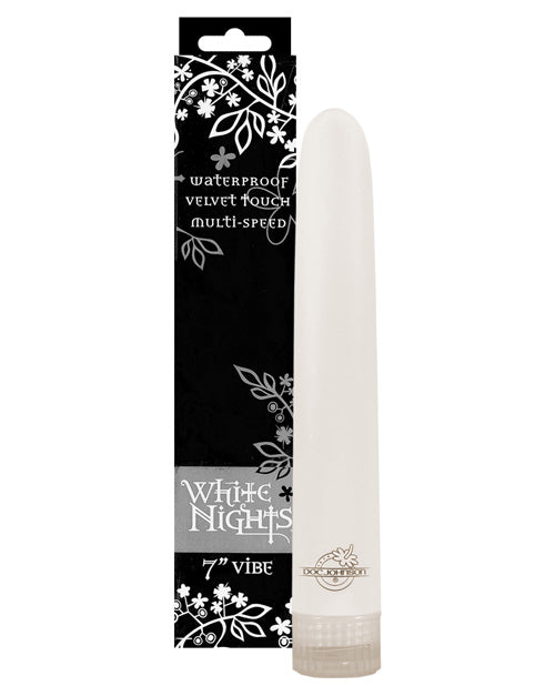 White Nights 7" Velvet Touch Vibe: Luxury in White Product Image.