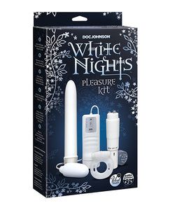 White Nights 7" Ribbed Vibe: Ultimate Pleasure Kit