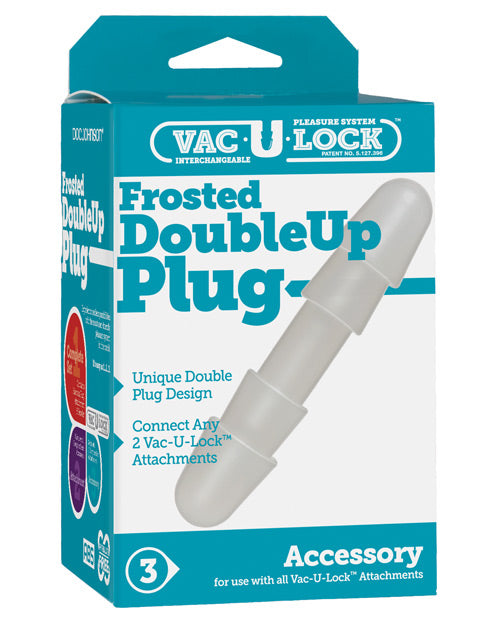 Vac-U-Lock Frosted Double Up Plug - Versatile Pleasure Product Image.