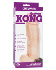 Vac-U-Lock Kong Realistic - White: Embrace Your Fantasies centered on a white background - featured product image.