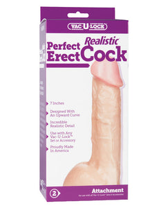 Vac-U-Lock 7" Realistic White Cock: Ultimate Lifelike Pleasure