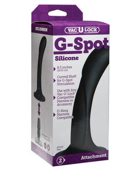 Vac-U-Lock G Spot Silicone Dong - Black - Featured Product Image