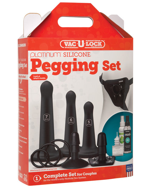 Doc Johnson Vac-U-Lock Silicone Pegging Set - Elevate Your Intimate Moments Product Image.