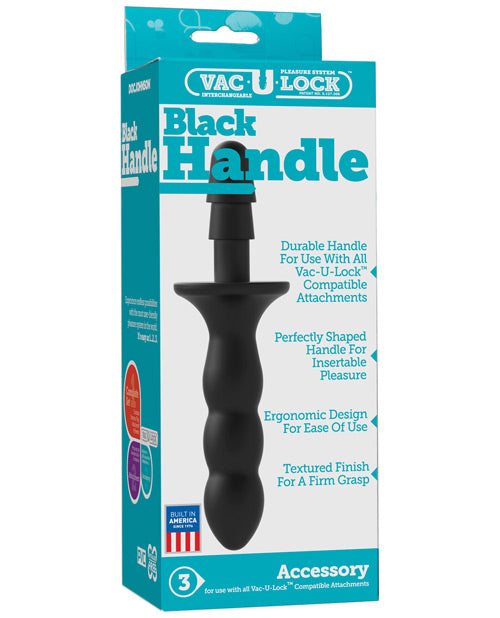 Vac-U-Lock Black Handle: Your Key to Intimate Exploration Product Image.