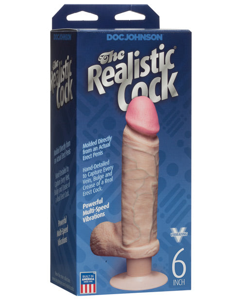 Intense Pleasure 6" Vibrating Realistic Cock - featured product image.