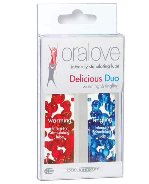 Oralove Duo Flavored Lube: Warming & Tingling Product Image.