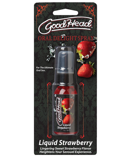 Doc Johnson GoodHead Strawberry Oral Delight Spray Product Image.