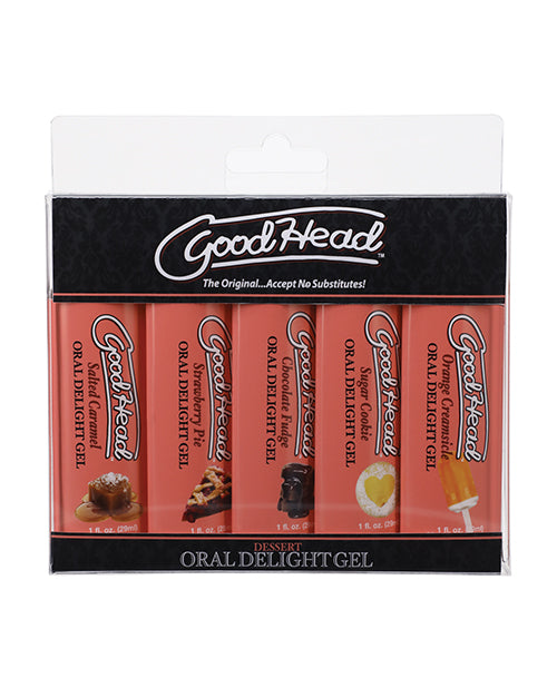 Doc Johnson's GoodHead Dessert Oral Delight Gel - 5-Pack 🍭 - featured product image.
