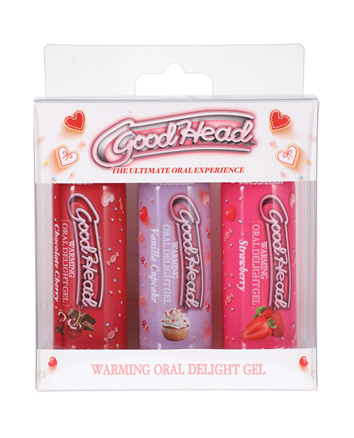 GoodHead Warming Oral Delight Gel Pack - 3 Flavours + Warming Sensation - featured product image.