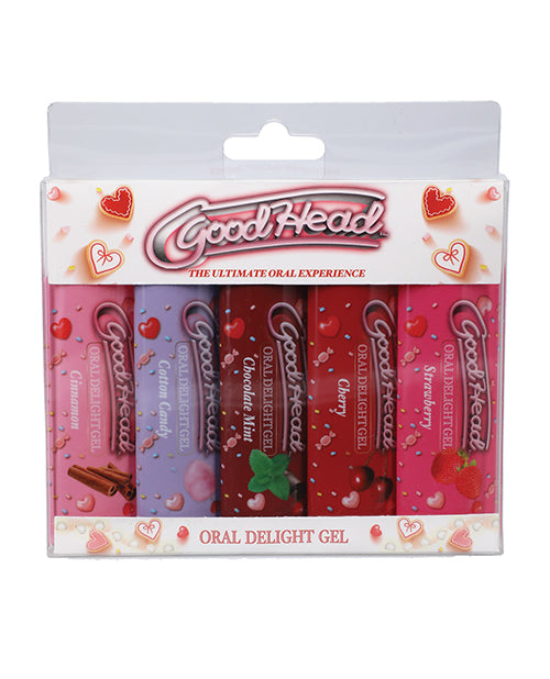 Doc Johnson GoodHead Oral Delight Gel Pack - 5 Flavours, 1 oz Each - featured product image.