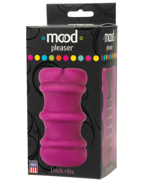 Doc Johnson Mood Ultraskyn Purple Ribbed Stroker - featured product image.