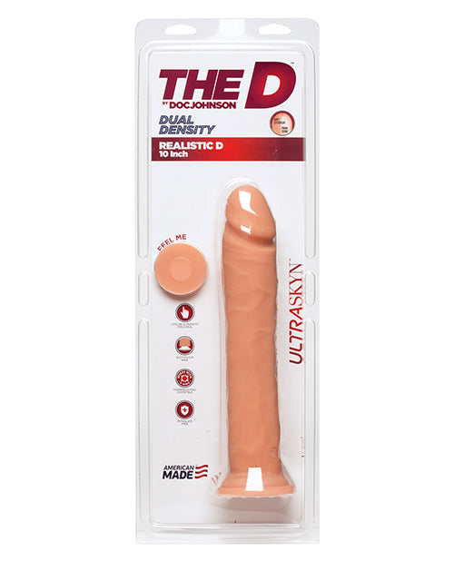 The D 10" Realistic D - Vanilla Dual Density Dildo: Your Ultimate Pleasure Companion - featured product image.