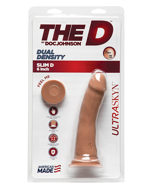 Doc Johnson® D 6.5" Dual Density Slim D - Caramel Product Image.