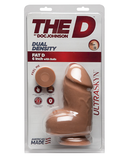 The D 6" Fat Dildo with Balls Product Image.
